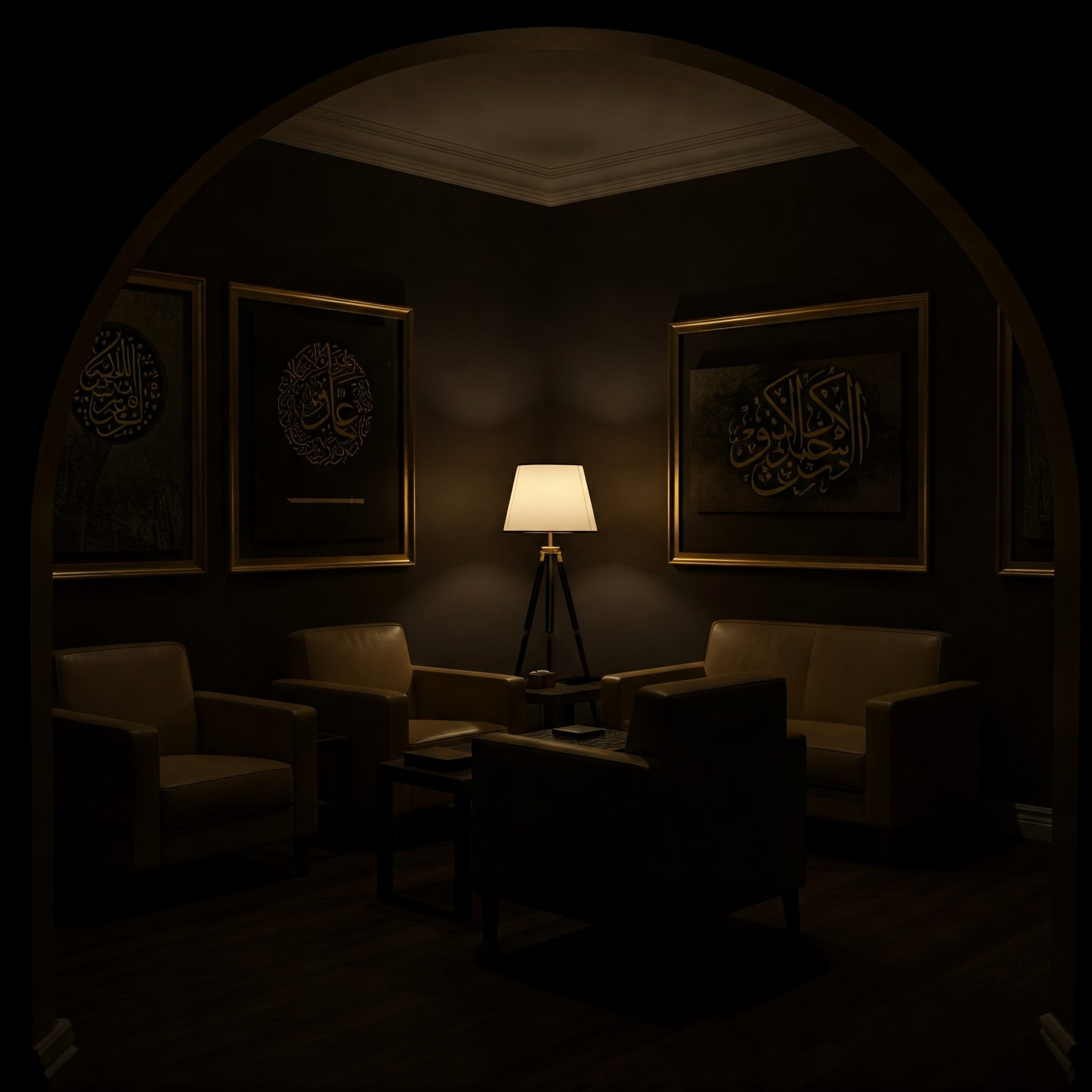 مكتبة روحانية قديمة ترمز لعلم فضيلة العلامة المتوارث.